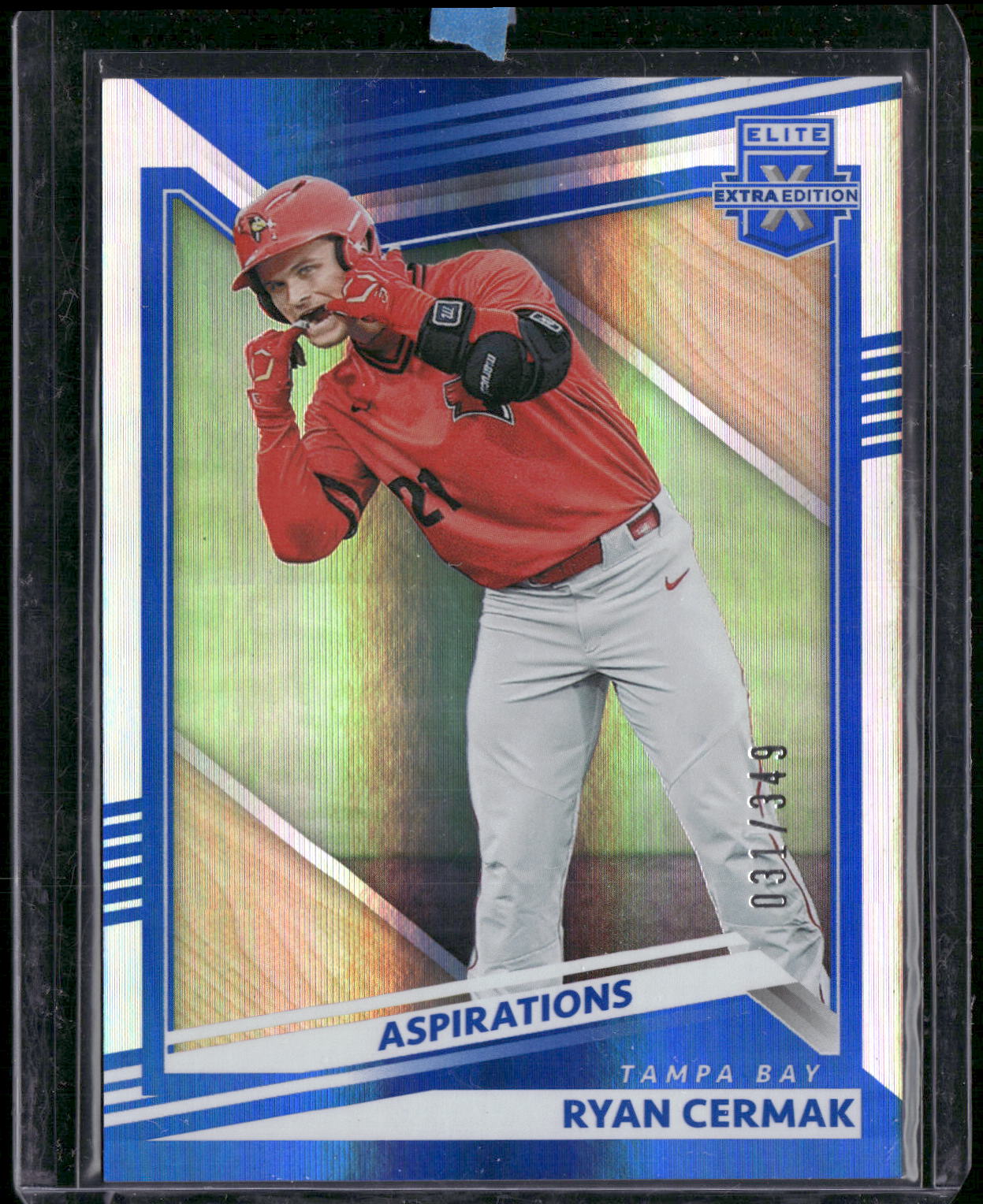 2022 Panini Elite Extra Edition #71 Ryan Cermak Aspirations Blue #/349