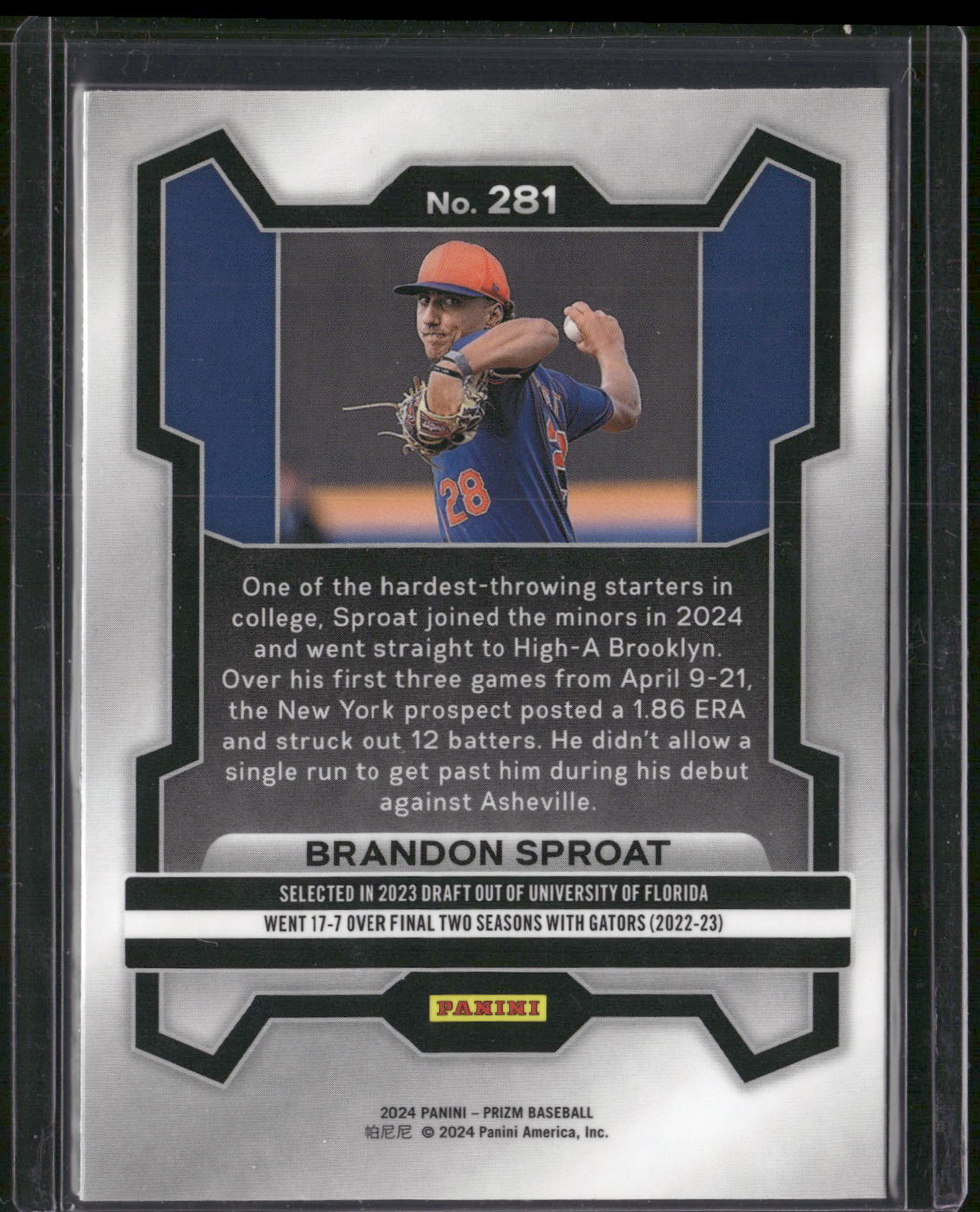 2024 Panini Prizm #281 Brandon Sproat