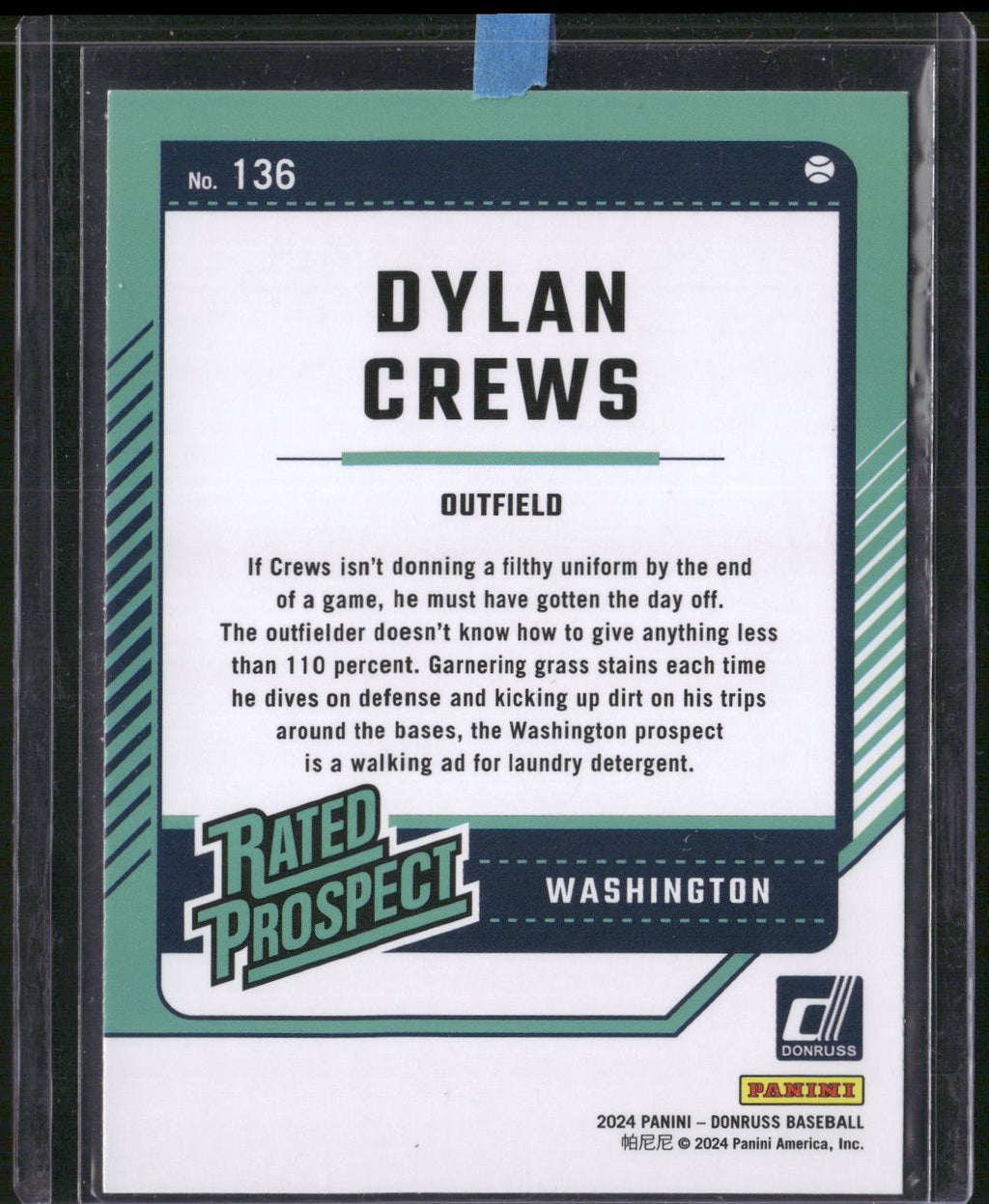 2024 Donruss #136 Dylan Crews