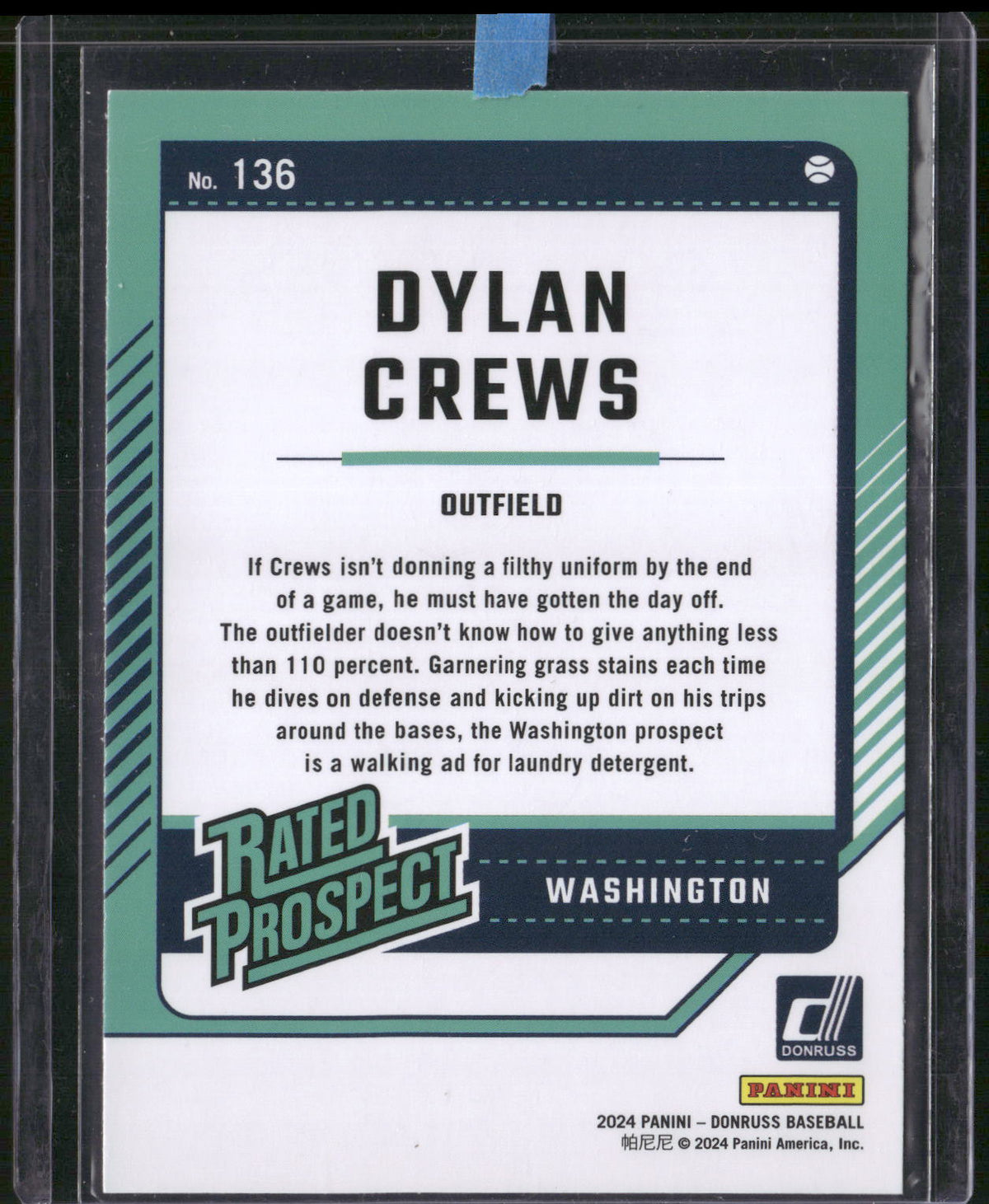 2024 Donruss #136 Dylan Crews