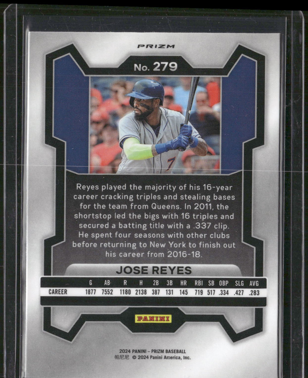 2024 Panini Prizm #279 Jose Reyes Red Ice Prizms