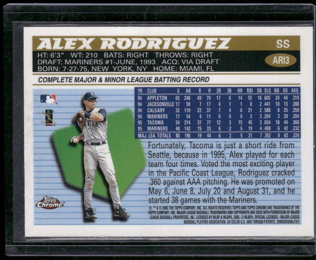 2005 Topps Chrome #ARI3 Alex Rodriguez Alex Rodriguez Throwbacks