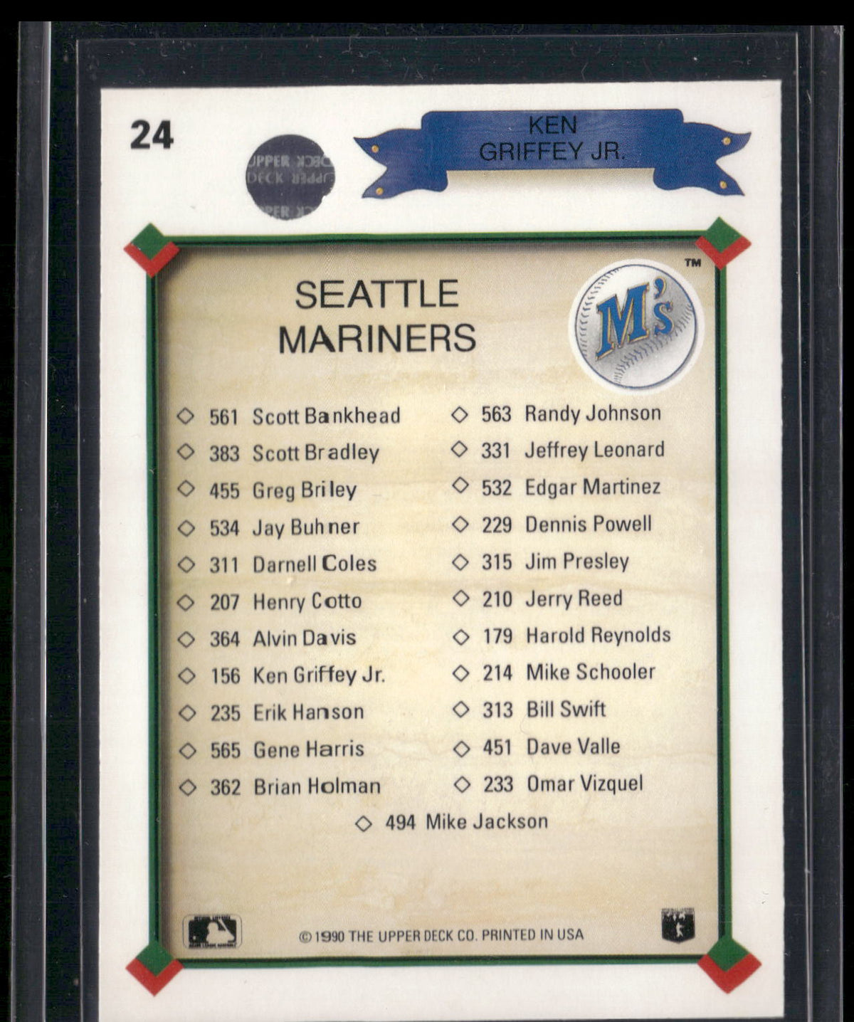 1990 Upper Deck #24 Ken Griffey Jr.