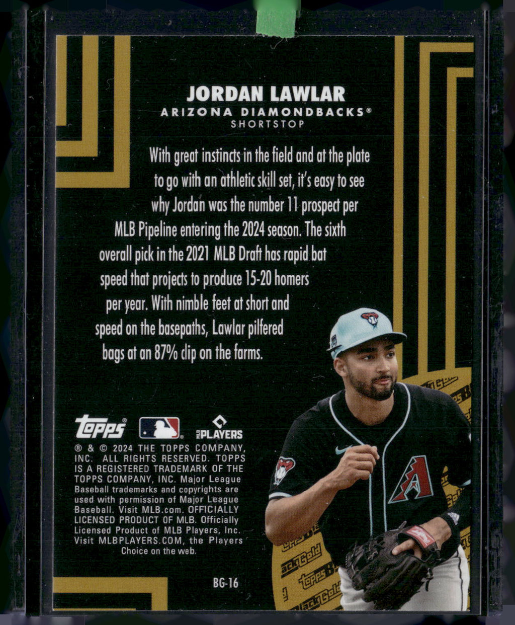 2024 Topps Update #BG-16 Jordan Lawlar Topps Black Gold