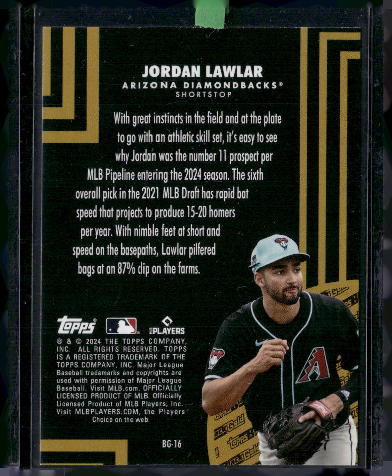 2024 Topps Update #BG-16 Jordan Lawlar Topps Black Gold