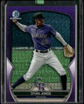 2023 Bowman Chrome #BCP-235 Dyan Jorge Prospects Purple Mojo Refractor #/299