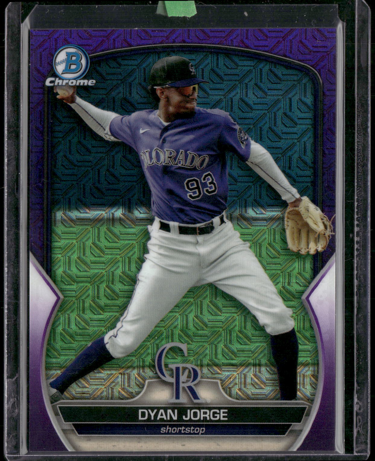 2023 Bowman Chrome #BCP-235 Dyan Jorge Prospects Purple Mojo Refractor #/299