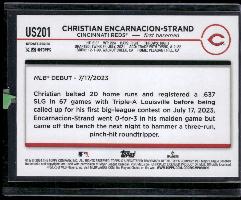 2024 Topps Update #US201 Christian Encarnacion-Strand