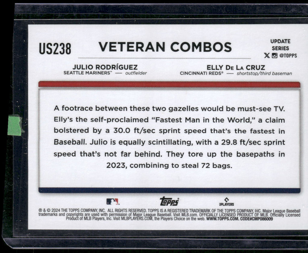 2024 Topps Update #US238 Elly De La Cruz / Julio Rodríguez