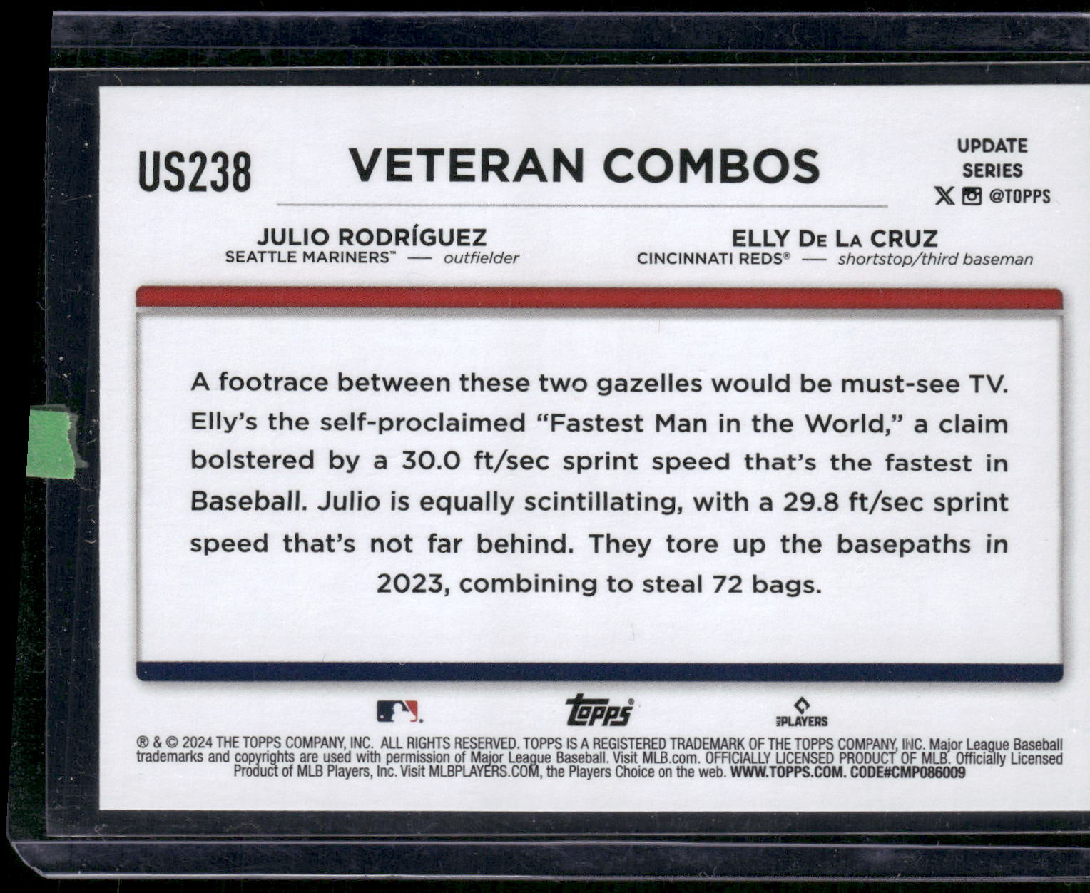 2024 Topps Update #US238 Elly De La Cruz / Julio Rodríguez