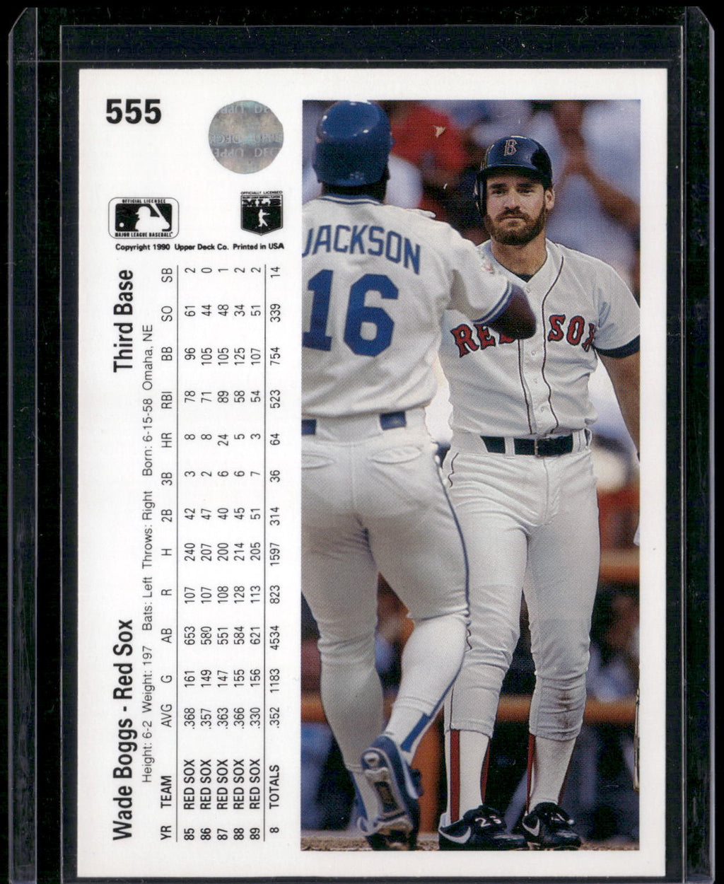 1990 Upper Deck #555 Wade Boggs