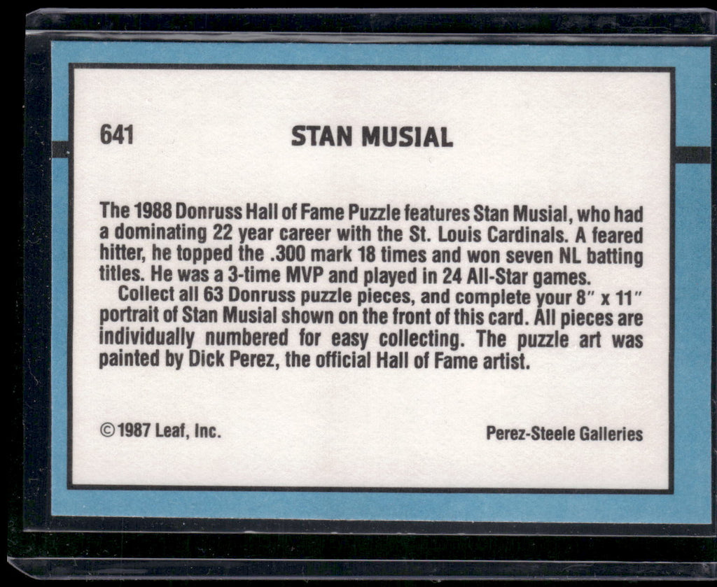 1988 Donruss #641 Stan Musial
