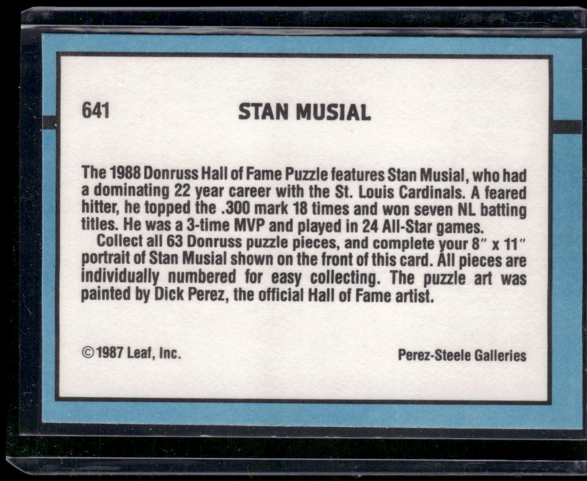 1988 Donruss #641 Stan Musial