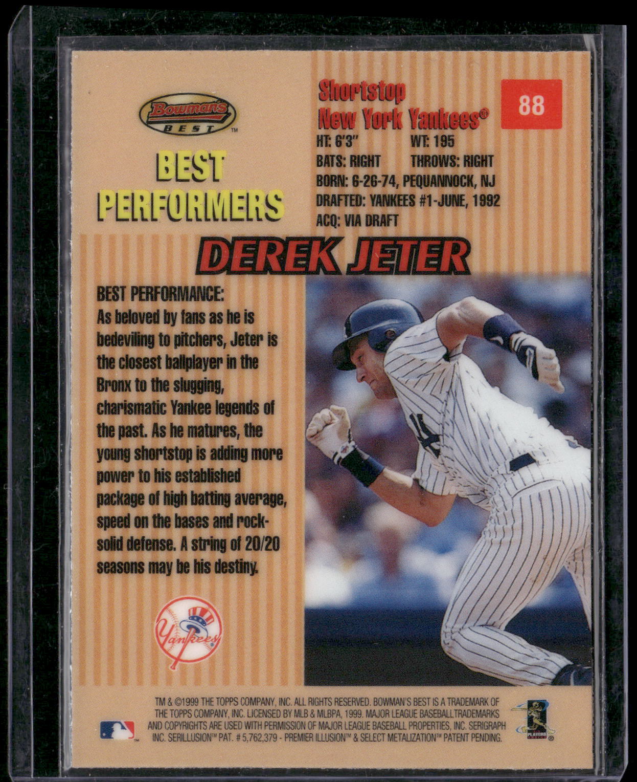 1999 Bowman's Best #88 Derek Jeter