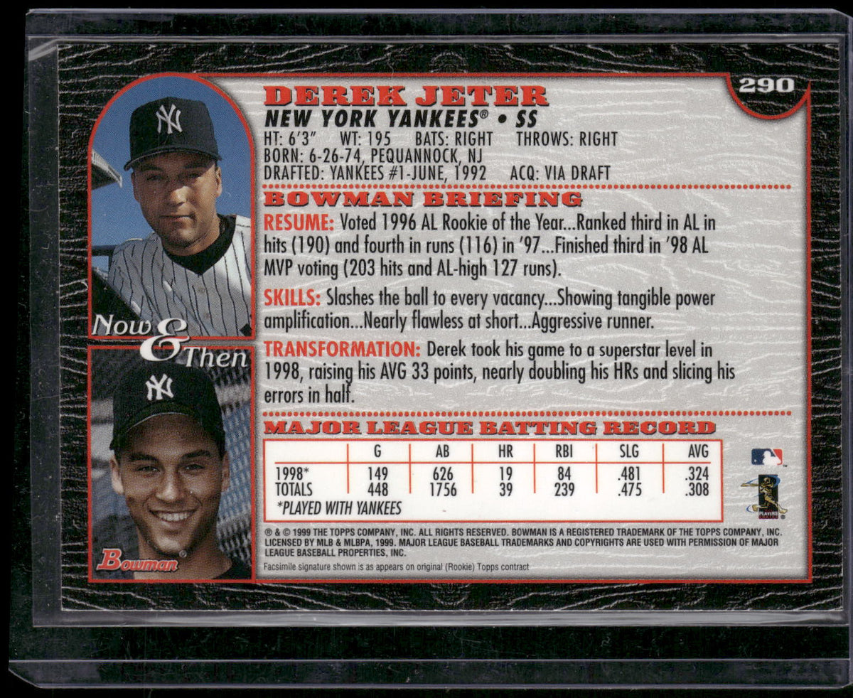 1999 Bowman #290 Derek Jeter