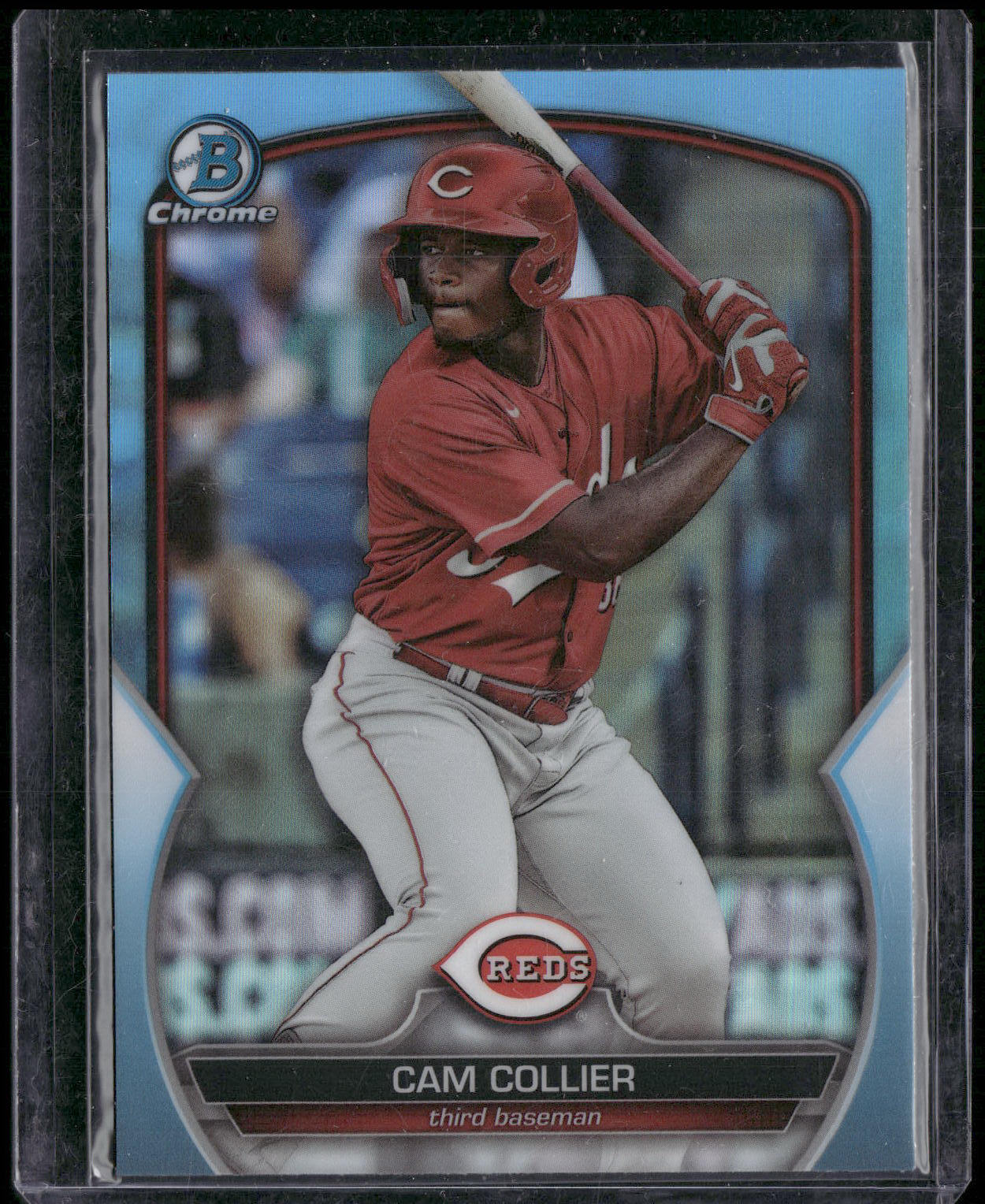 2023 Bowman Draft #BDC-143 Cam Collier Chrome Sky Blue Refractor