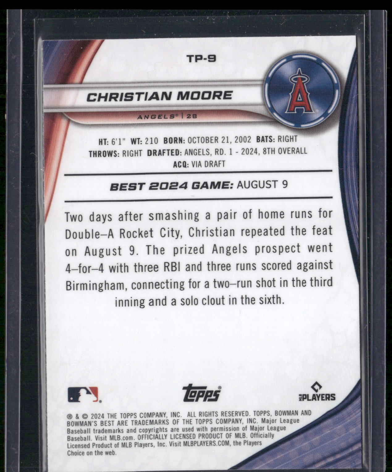2024 Bowman's Best #TP-9 Christian Moore Prospects