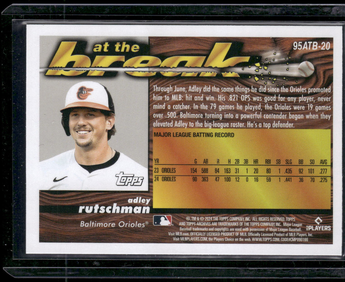 2024 Topps Archives #95ATB-20 Adley Rutschman 1995 Topps Traded & Rookies