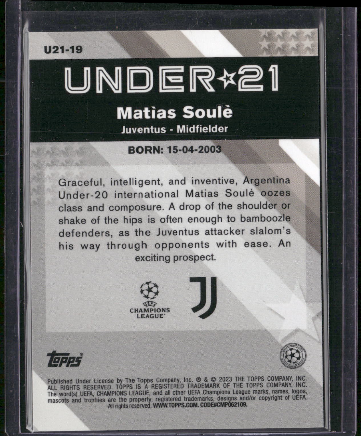 2022-23 Merlin UEFA Club Competitions #U21-19 Matías Soulé U21 Stars