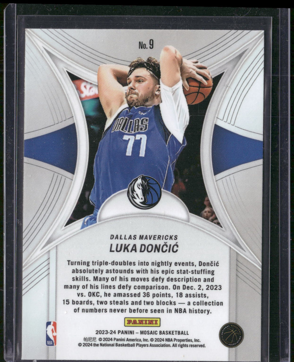 2023-24 Panini Mosaic #9 Luka Doncic Epic Performers