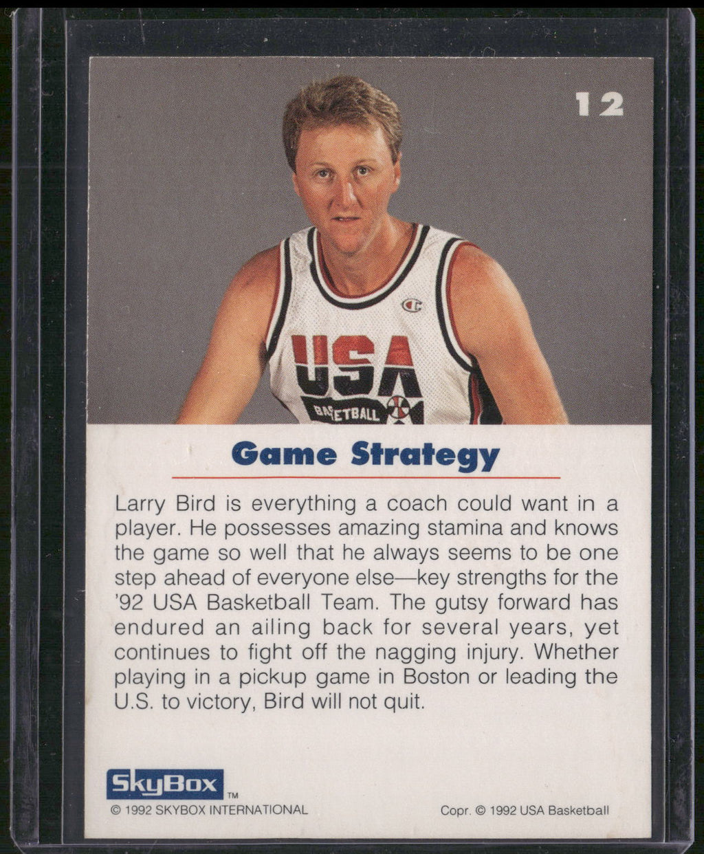1992 SkyBox USA #12 Larry Bird