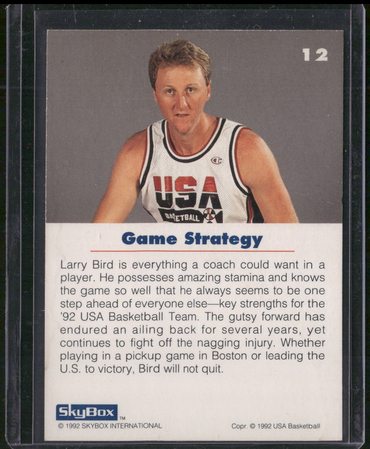 1992 SkyBox USA #12 Larry Bird