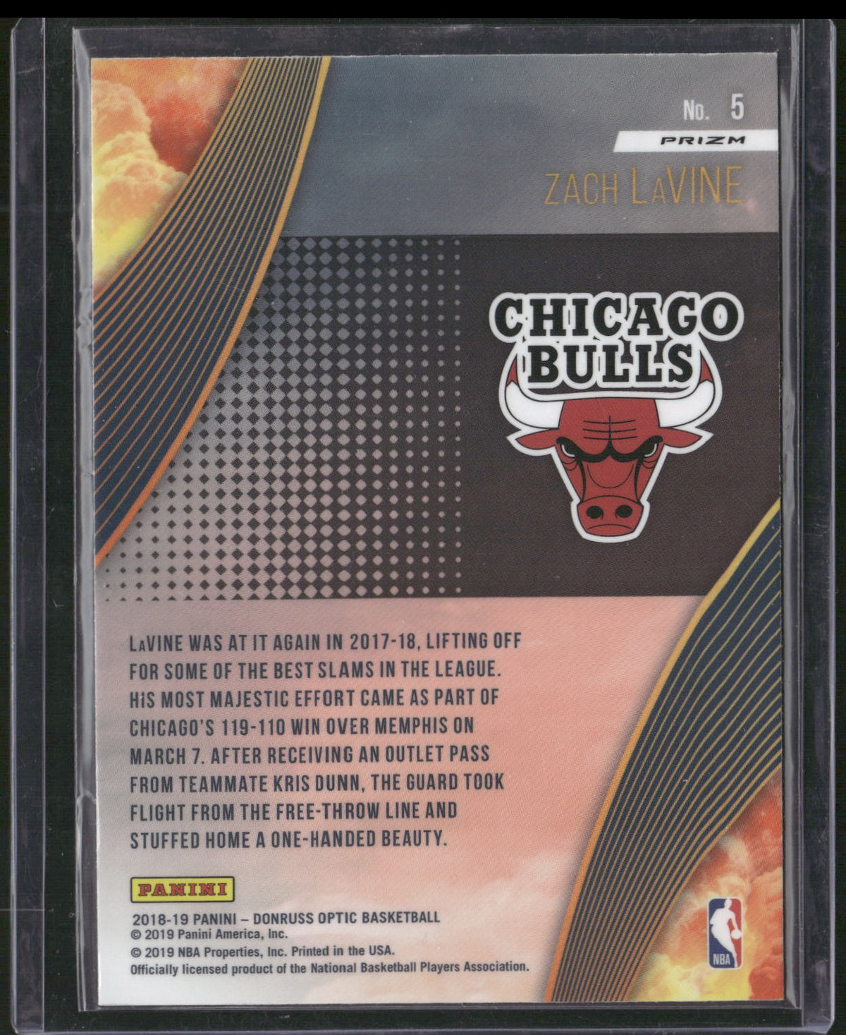 2018-19 Donruss Optic #5 Zach LaVine All Clear for Takeoff