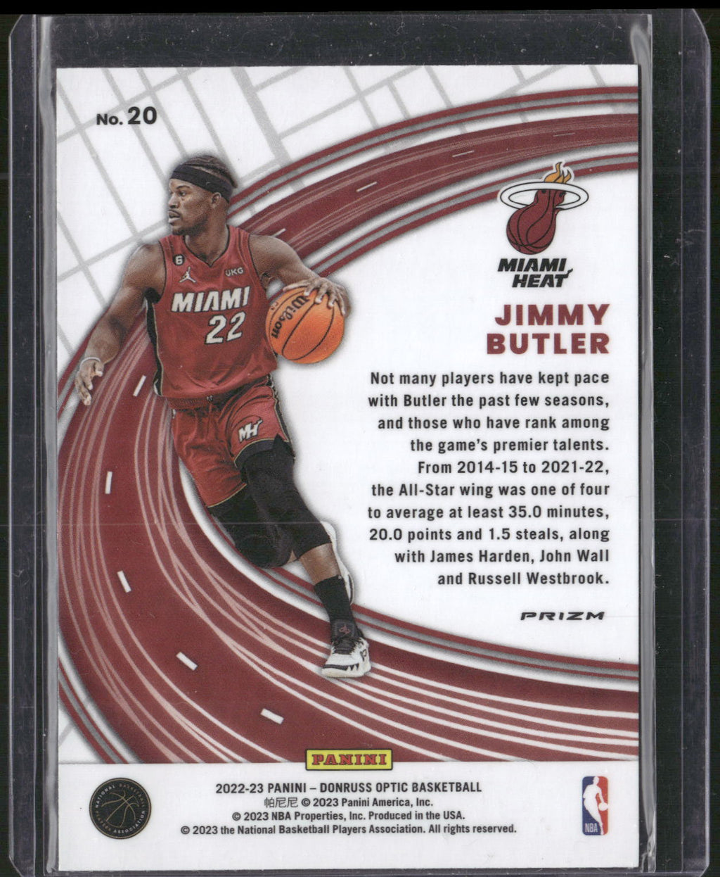 2022-23 Donruss Optic #20 Jimmy Butler Express Lane Purple
