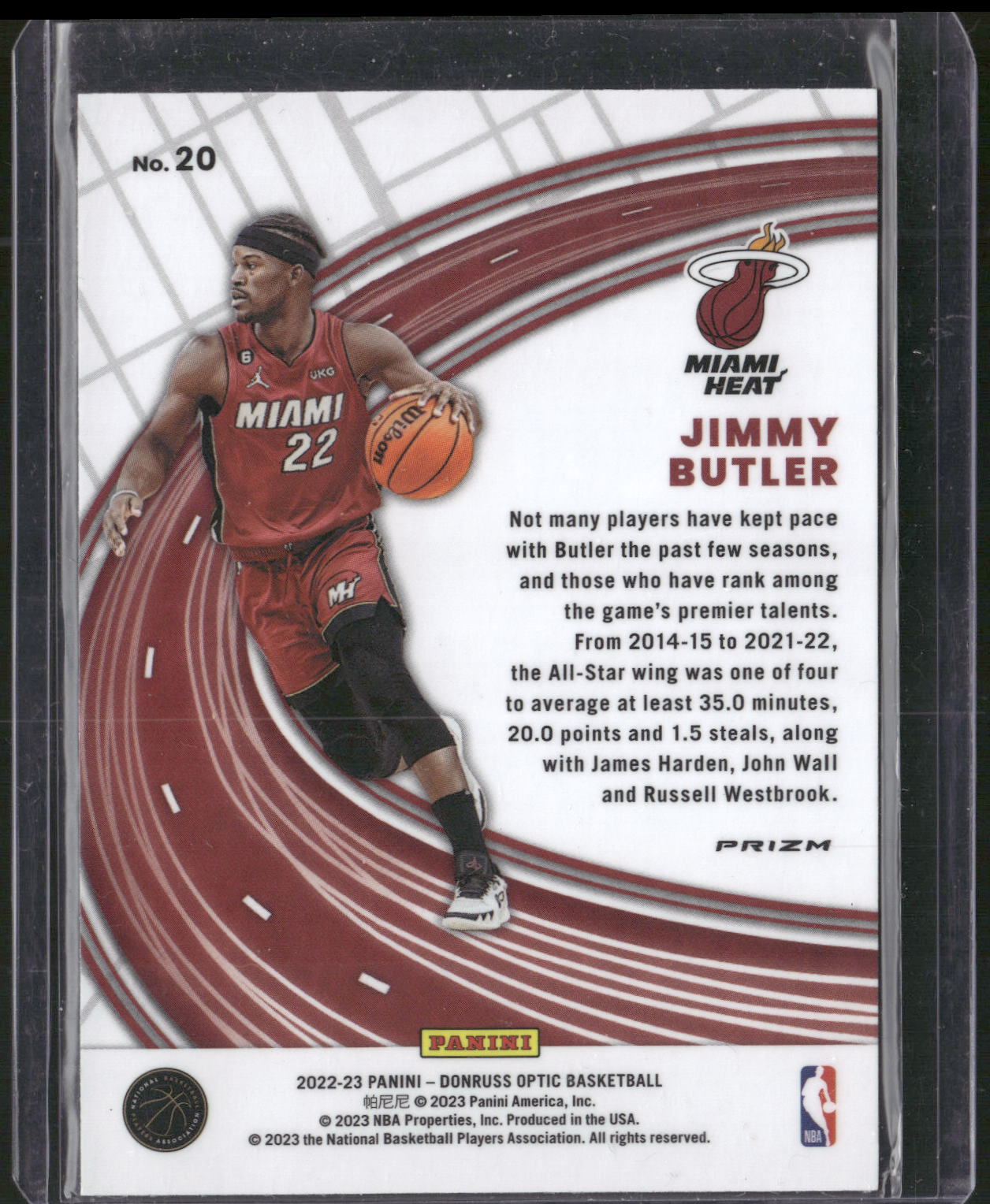 2022-23 Donruss Optic #20 Jimmy Butler Express Lane Purple