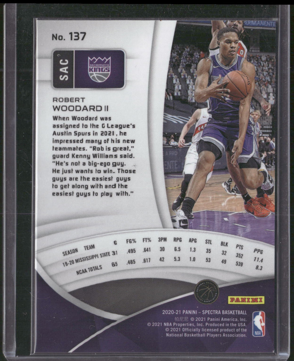 2020-21 Panini Spectra #137 Robert Woodard II