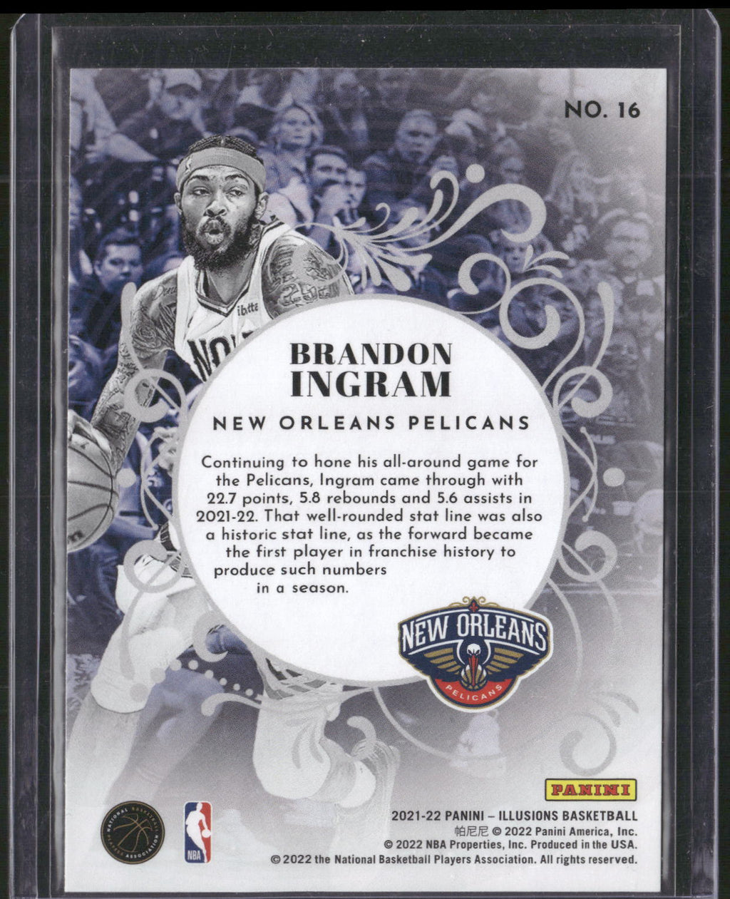 2021-22 Panini Illusions #16 Brandon Ingram King of Cards