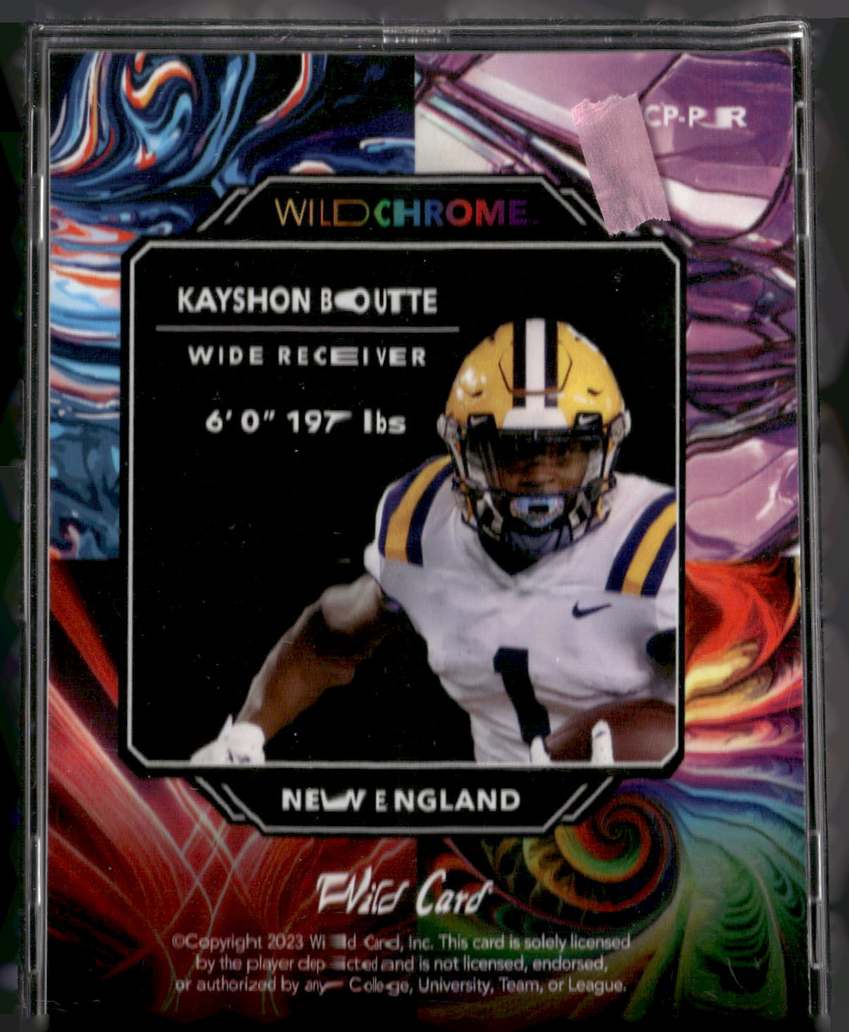 2023 Wild Card Wildchrome Pro Look - Promo Gold #WCP-PR Kayshon Boutte #/1