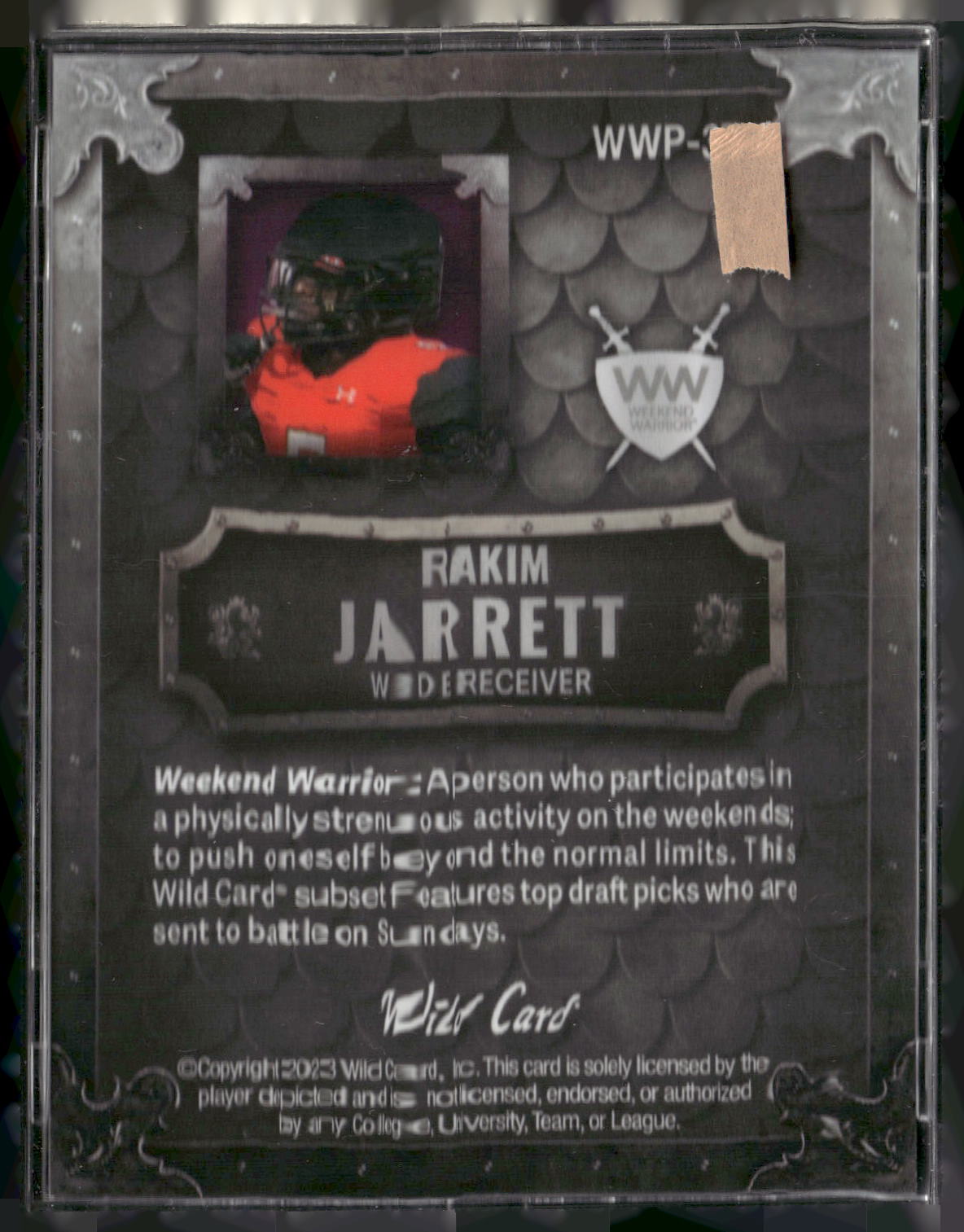 2023 Wild Card Matte - Weekend Warrior SP #WWP-37 Rakim Jarrett #/8