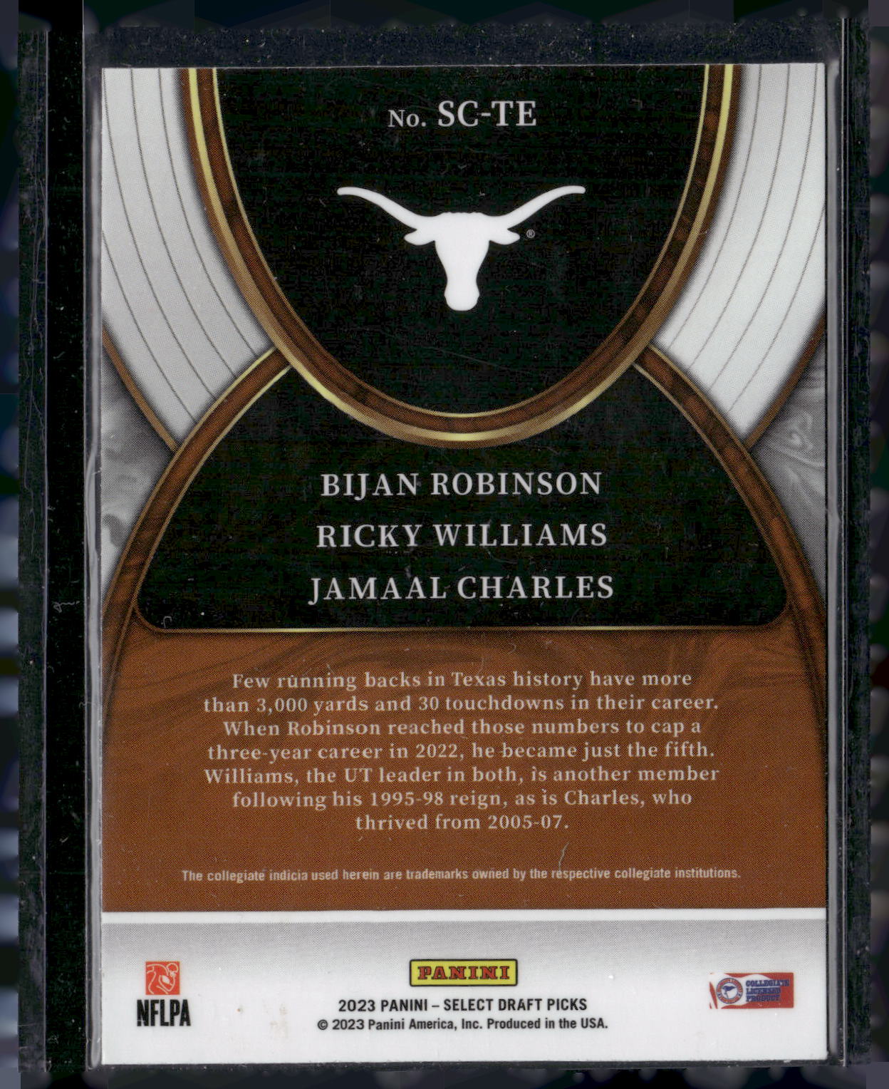 2023 Panini Select Draft Picks #SC-TE  Robinson J Charles R Williams