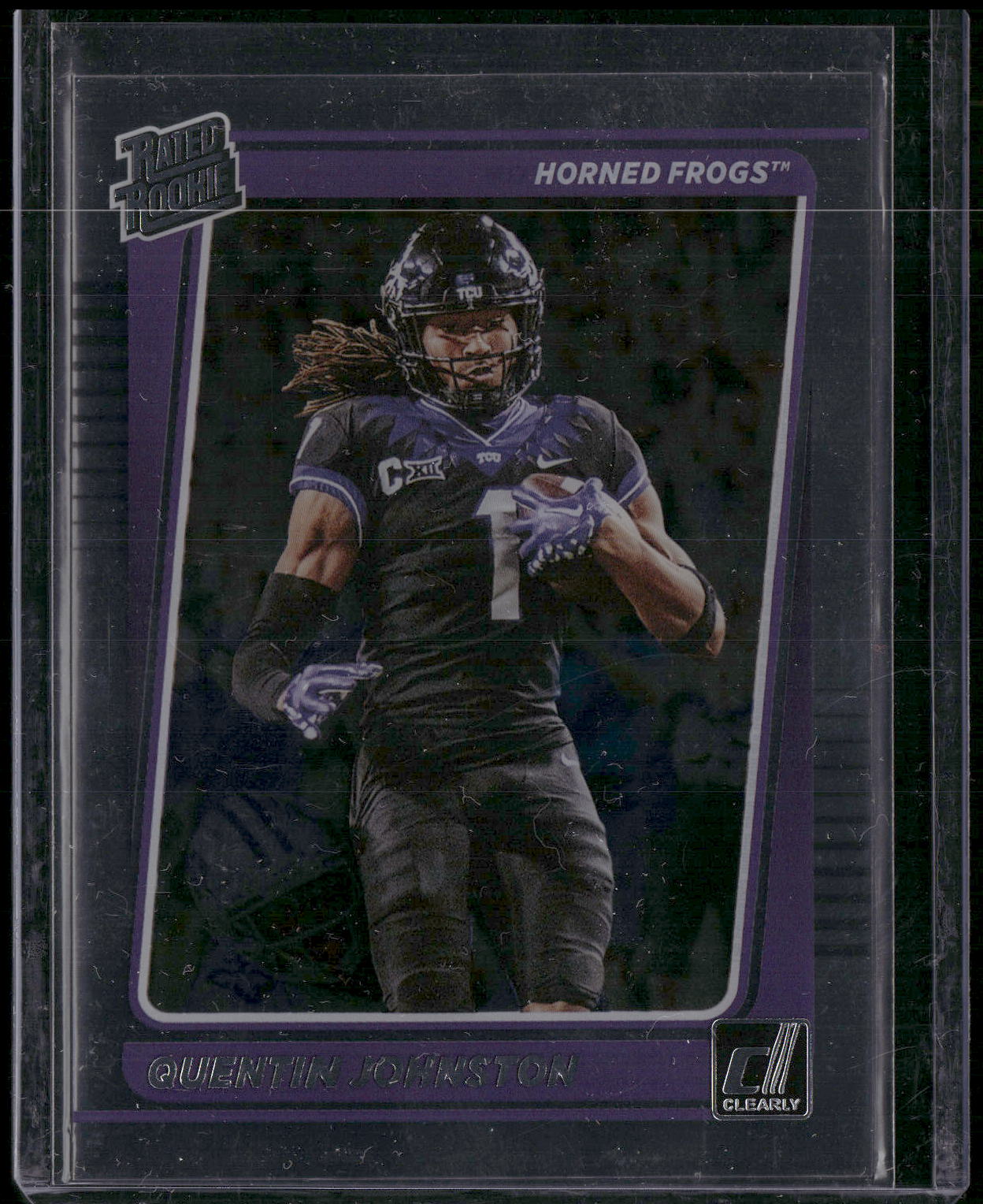 2023 Panini Chronicles Draft Picks #28 Quentin Johnston Clearly Donruss