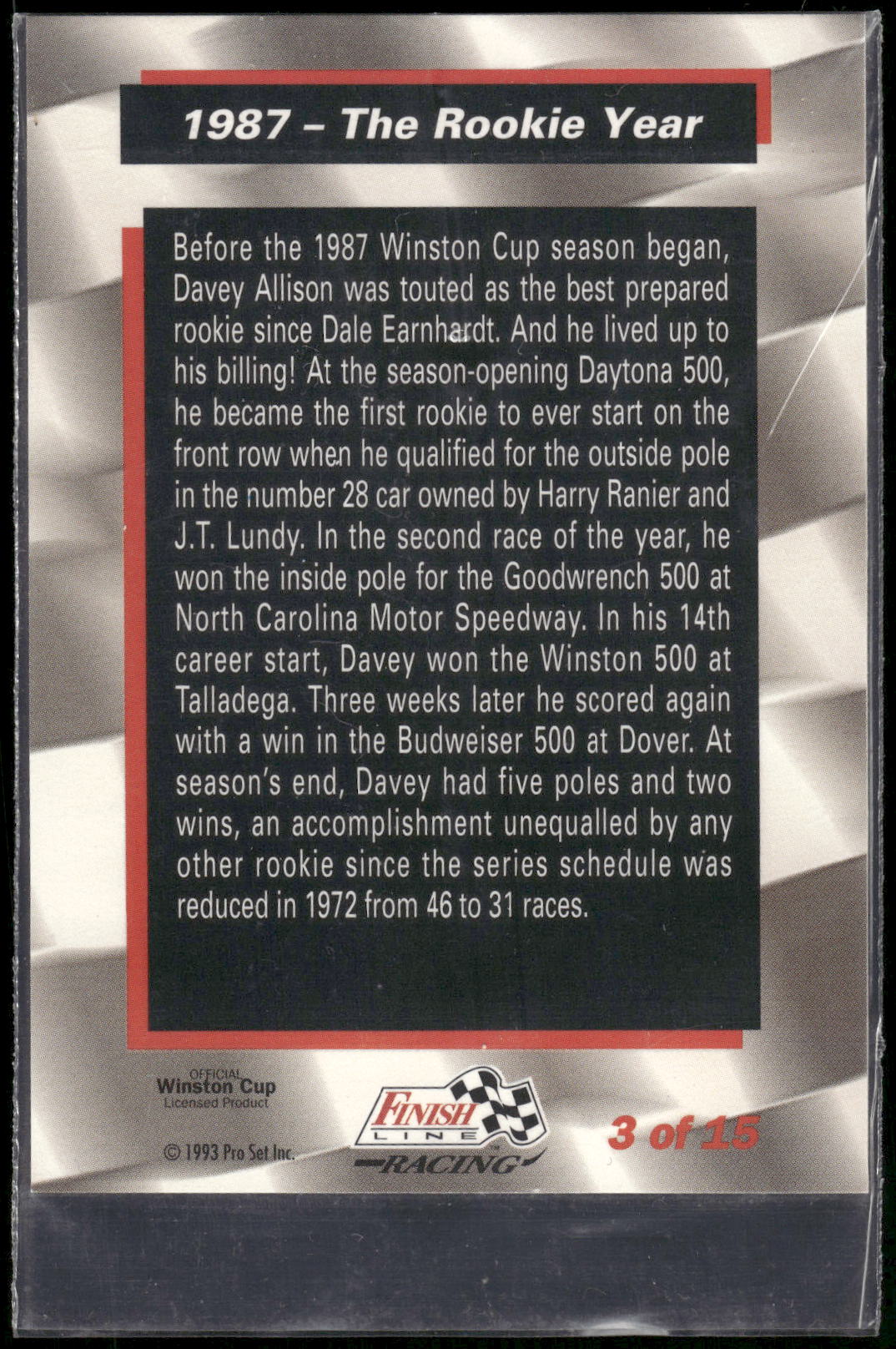 1993 Finish Line #3 Davey Allison Davey Allison