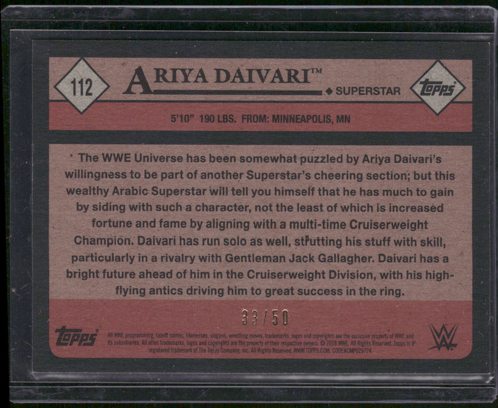 2018 Topps WWE Heritage #112 Ariya Daivari Blue #/50