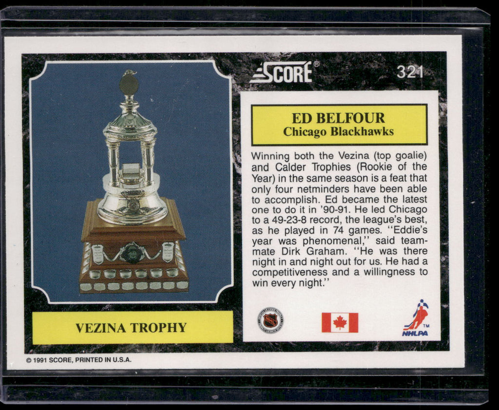 1991-92 Score Canadian English #321 Ed Belfour