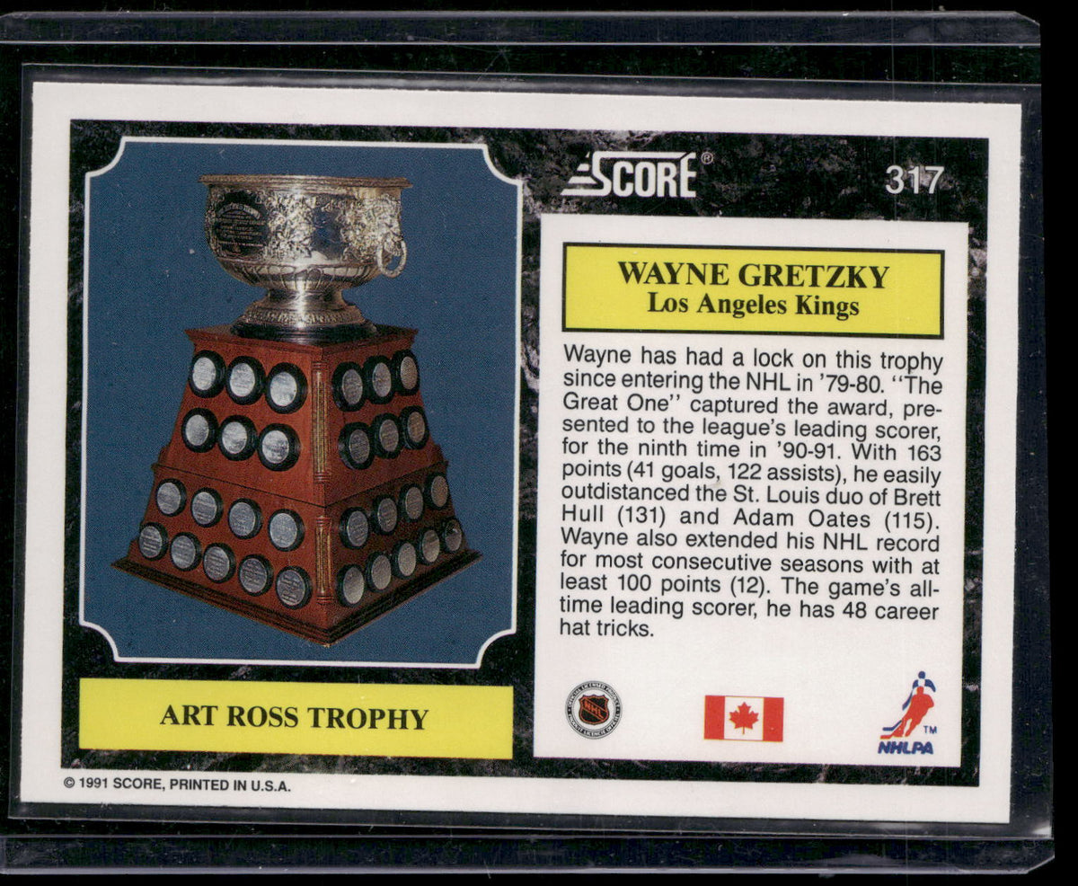 1991-92 Score Canadian English #317 Wayne Gretzky