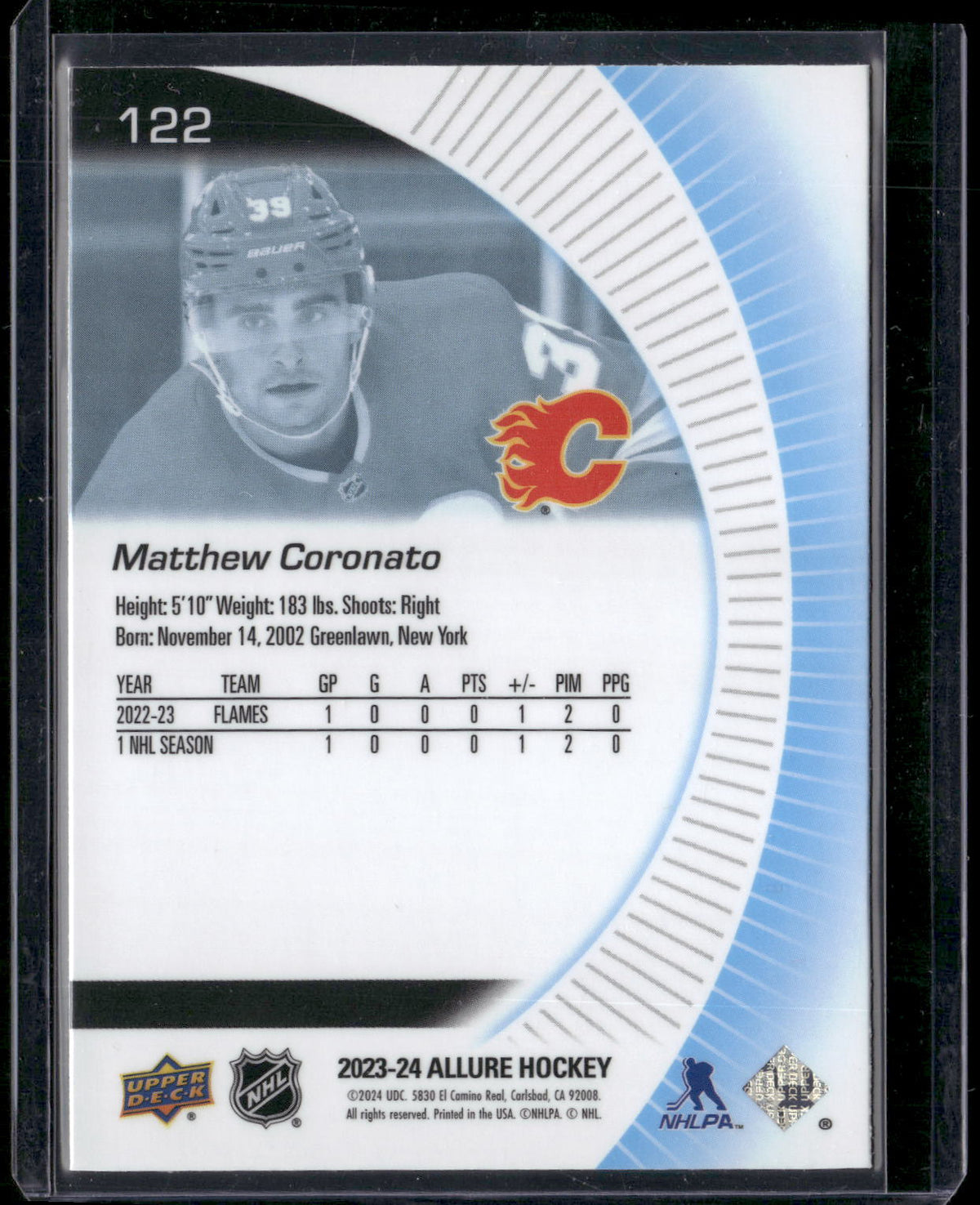 2023-24 Upper Deck Allure #122 Matthew Coronato
