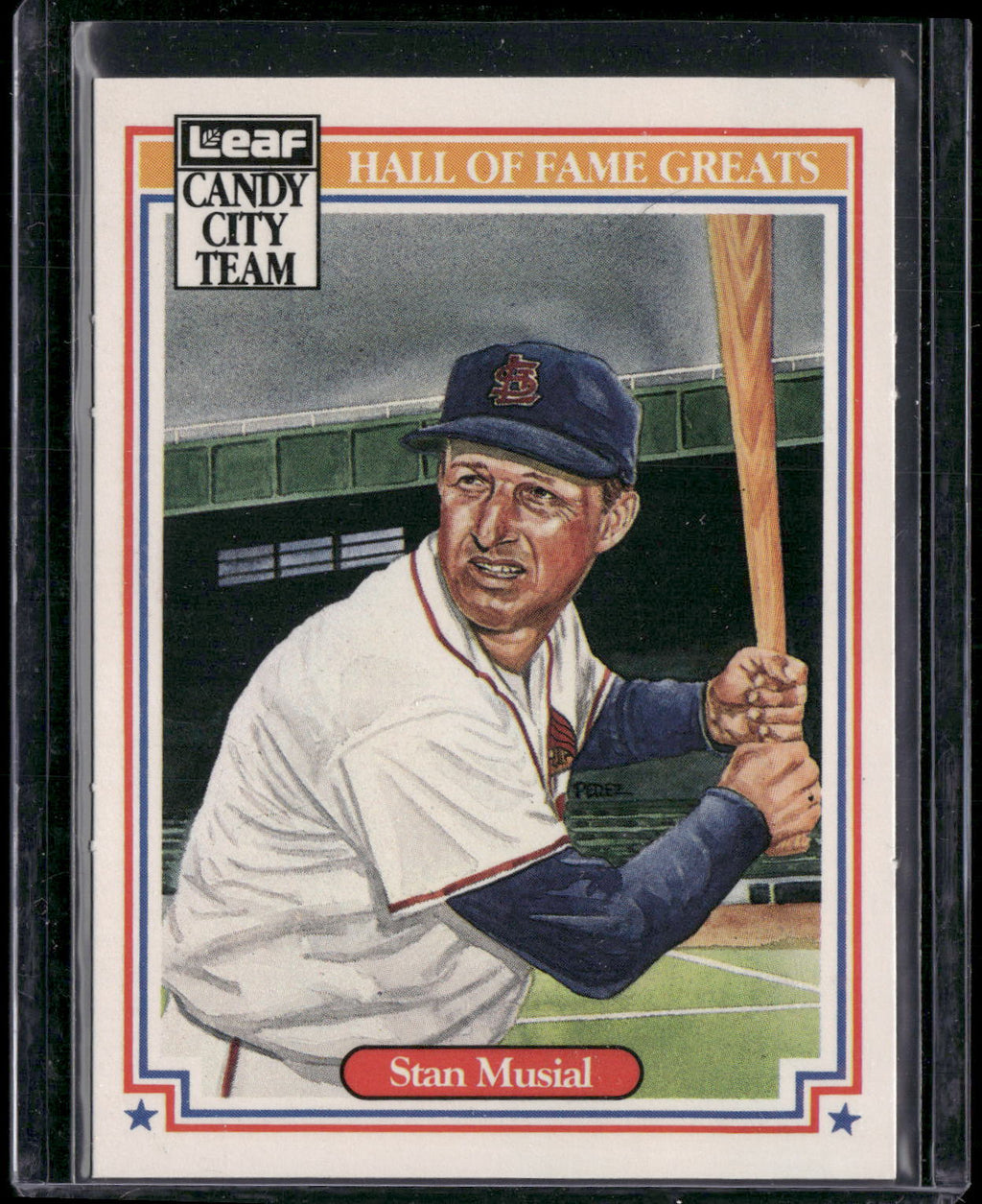 1987 Leaf Candy City Team Hall of Fame Greats #H4 Stan Musial