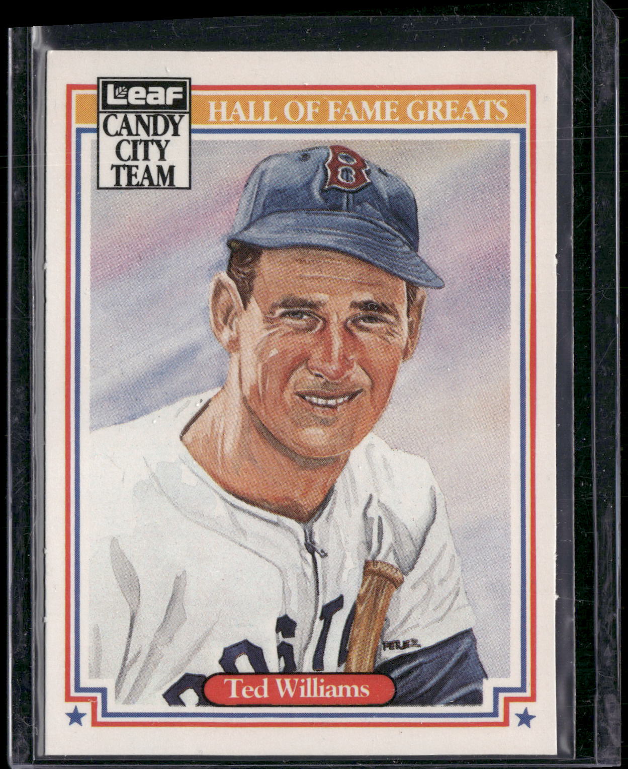 1987 Leaf Candy City Team Hall of Fame Greats #H5 Ted Williams