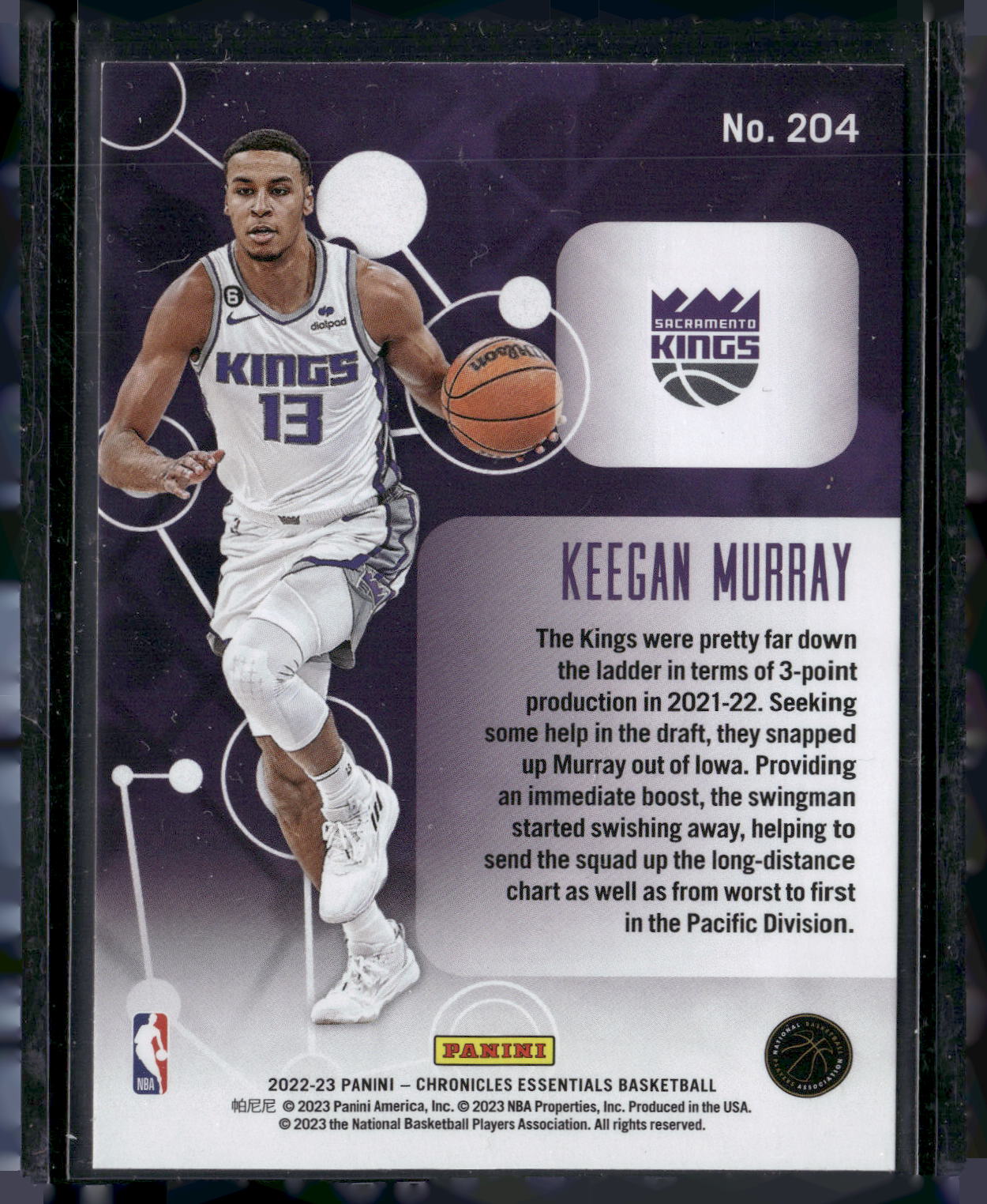 2022-23 Panini Chronicles #204 Keegan Murray