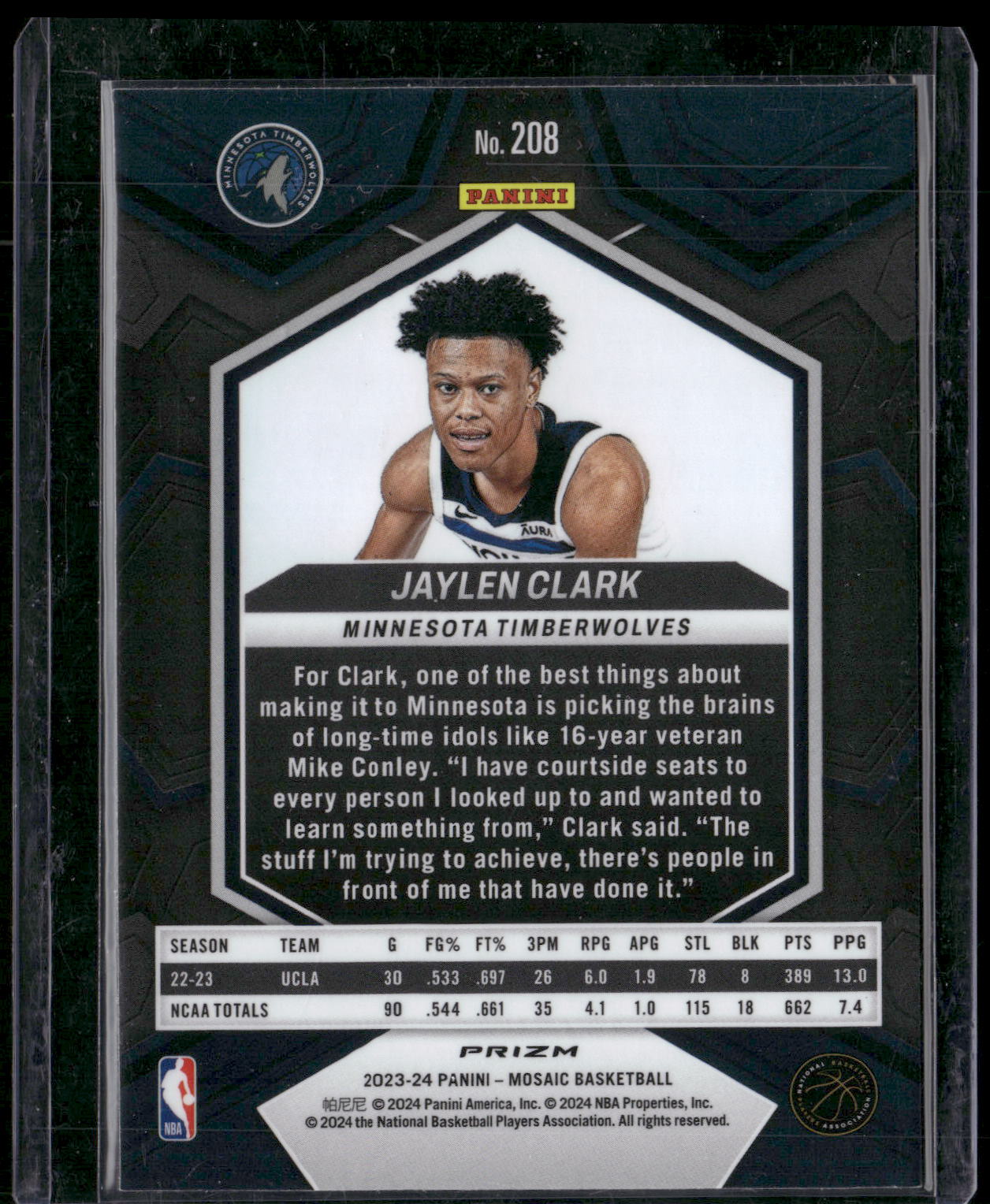 2023-24 Panini Mosaic #208 Jaylen Clark Green