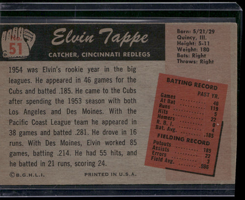 1955 Bowman #51 Elvin Tappe