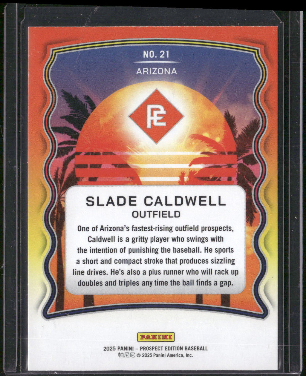 2025 Panini Prospect Edition #21 Slade Caldwell Prepping for the Pros