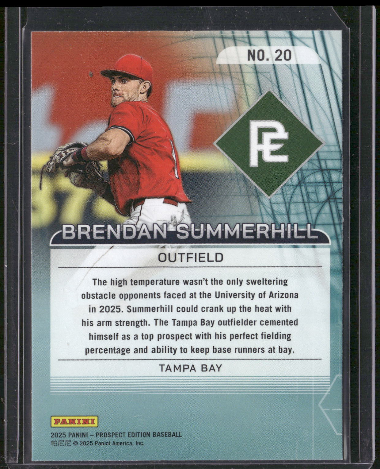 2025 Panini Prospect Edition #20 Brendan Summerhill 20-80 Scale