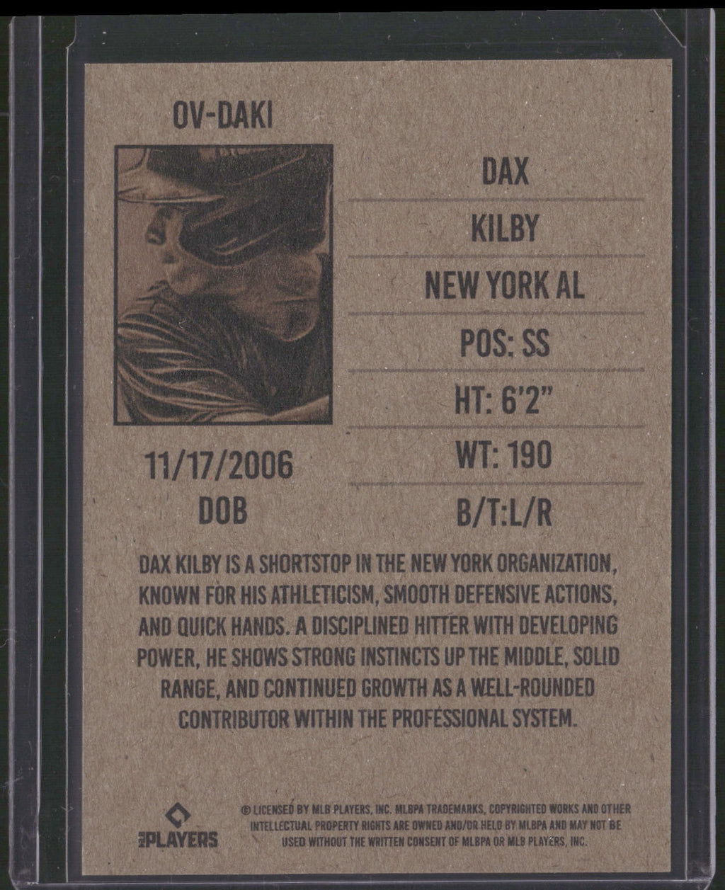2025 Onyx Vintage #OV-DAKI Dax Kilby