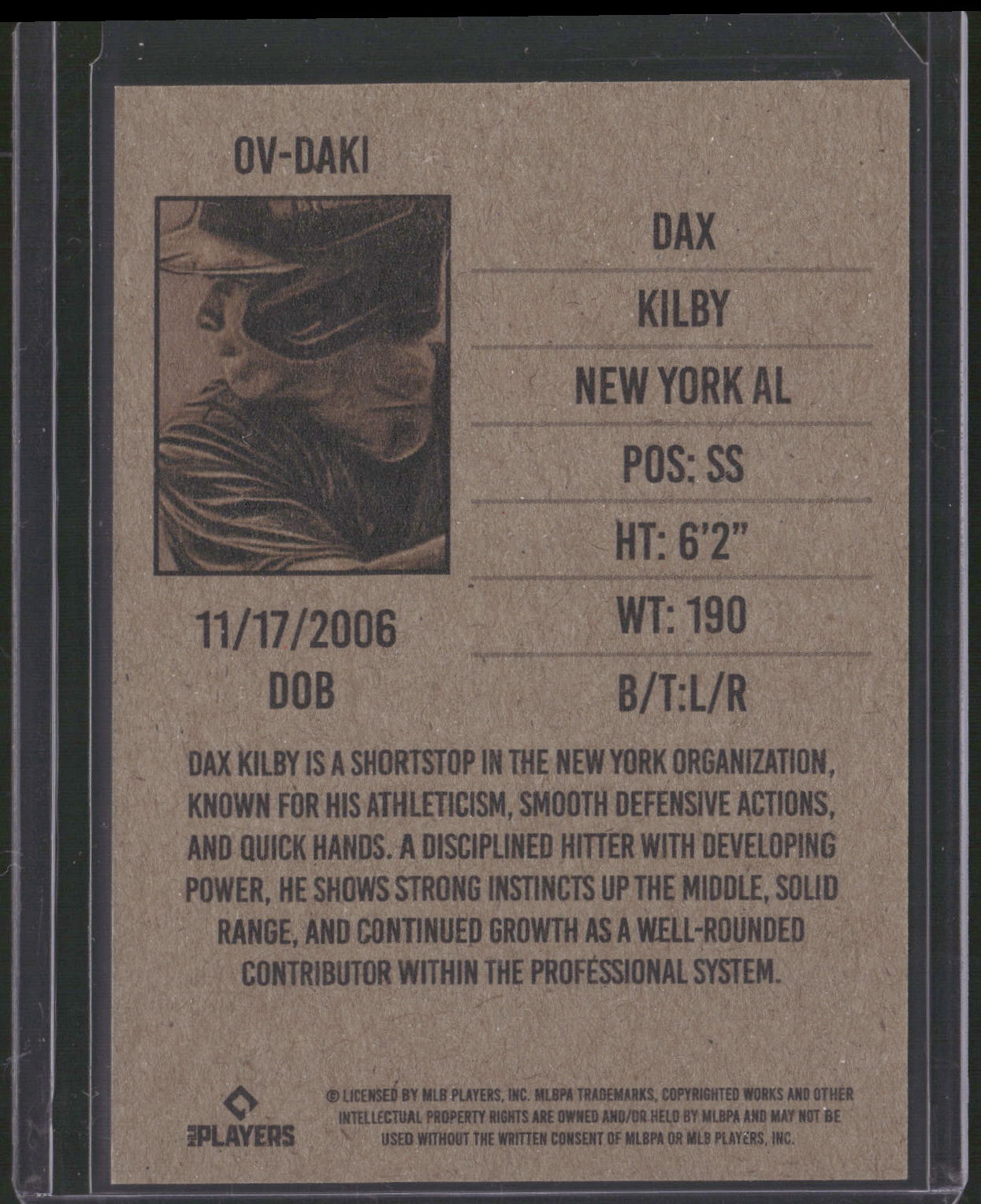2025 Onyx Vintage #OV-DAKI Dax Kilby