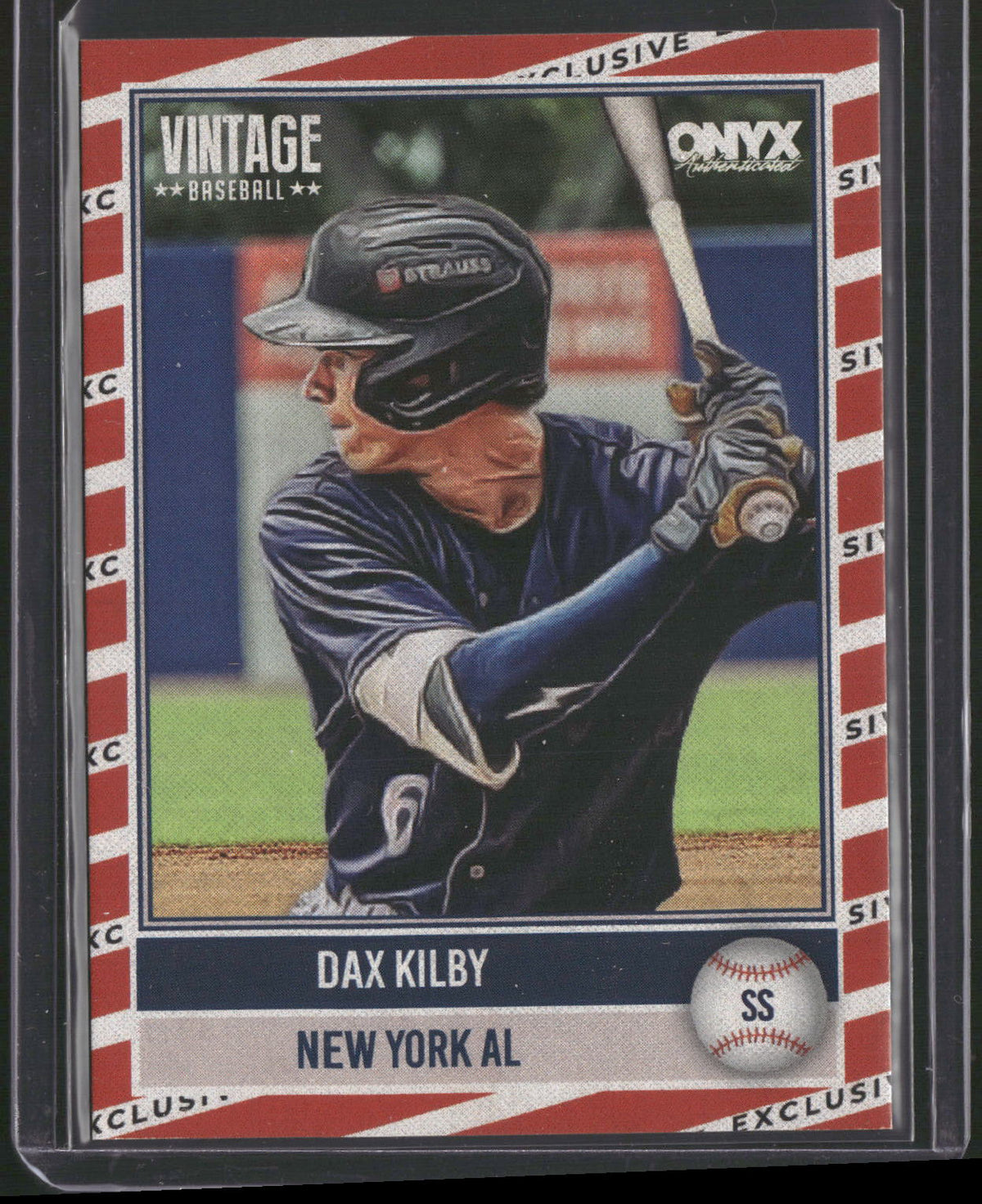 2025 Onyx Vintage Baseball Dax Kilby #117 Red & White /50